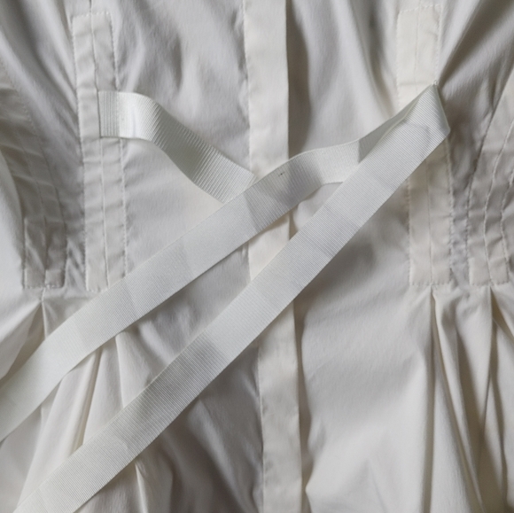 VALENTINO White Flared Long Sleeve Dress Shirt - Picture 12 of 12